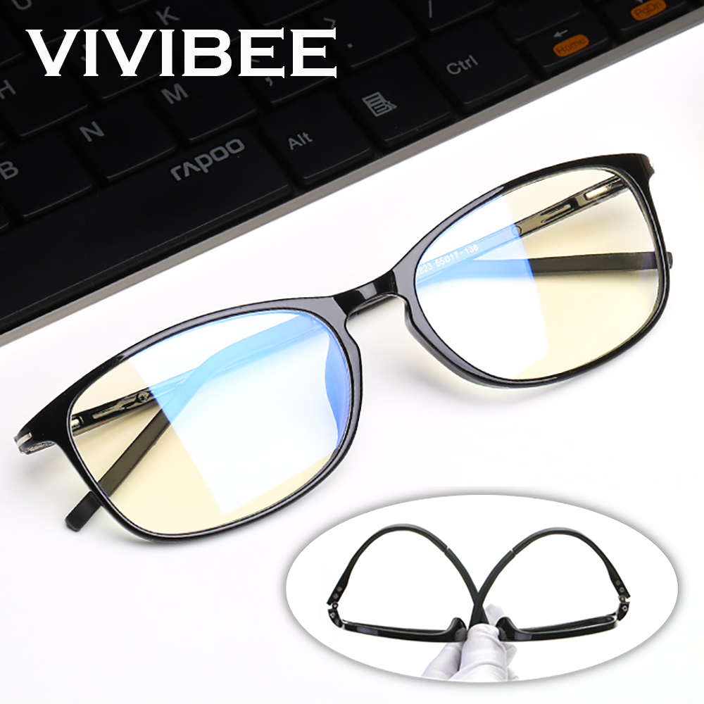 Gaming Glasses Blue Light - VIVIBEE แว่นตาป้องกันแสงสีฟ้าผู้ชาย แสงสีฟ้า รังสี ผู้หญิง TR90