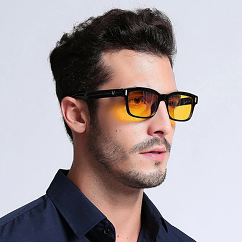 Gaming Glasses Blue Light - Blue Rayแว่นตาคอมพิวเตอร์ผู้ชายหน้าจอรังสีแว่นตาออกแบบแบรนด์สํานักงานGaming Light Goggle UV Blocking
