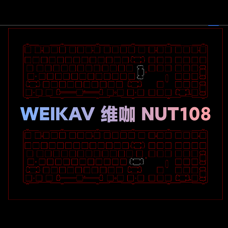 Pc Gaming Upgrades - WEIKAV NUT108 แผ่นรองคีย์บอร์ดแบบกลไก ปรับแต่งได้ วัสดุ PP
