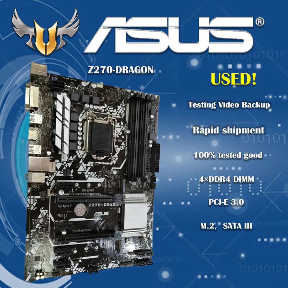 Pc Gaming Core I5 - เมนบอร์ดสําหรับ Asus PRIME Z270-DRAGON เดิมเดสก์ท็อป Intel