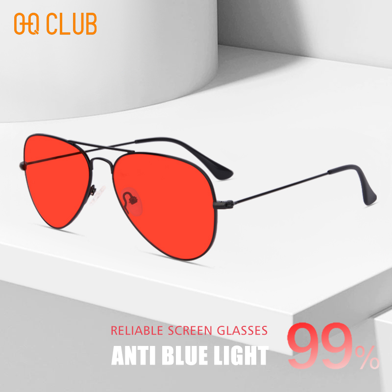 Gaming Glasses Blue Light - O-Q CLUB รอบแว่นตาผู้หญิงแว่นตากันแดด Man กรอบแว่นตาผู้ชายอ่านหนังสือกรอบแว่นขยายผู้หญิงคอมพิวเตอร์สตรี Blue