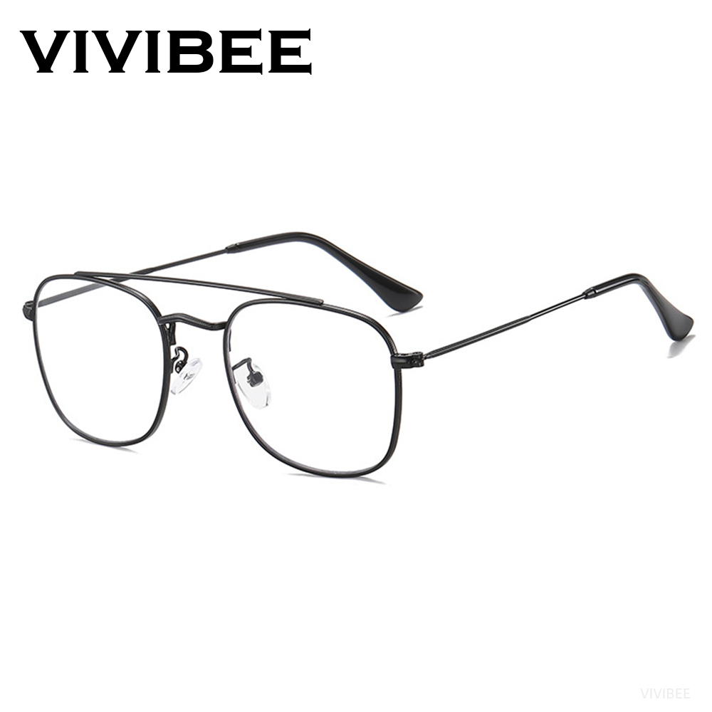 Gaming Glasses Blue Light - แว่นตา VIVIBEE รุ่น Retro ป้องกันแสงสีฟ้า สำหรับผู้ชาย