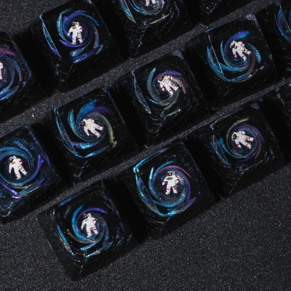 Pc Gaming Upgrades - Artisan Keycap นักบินอวกาศเรซิ่น Key Caps คีย์บอร์ดหมวกส่วนบุคคล