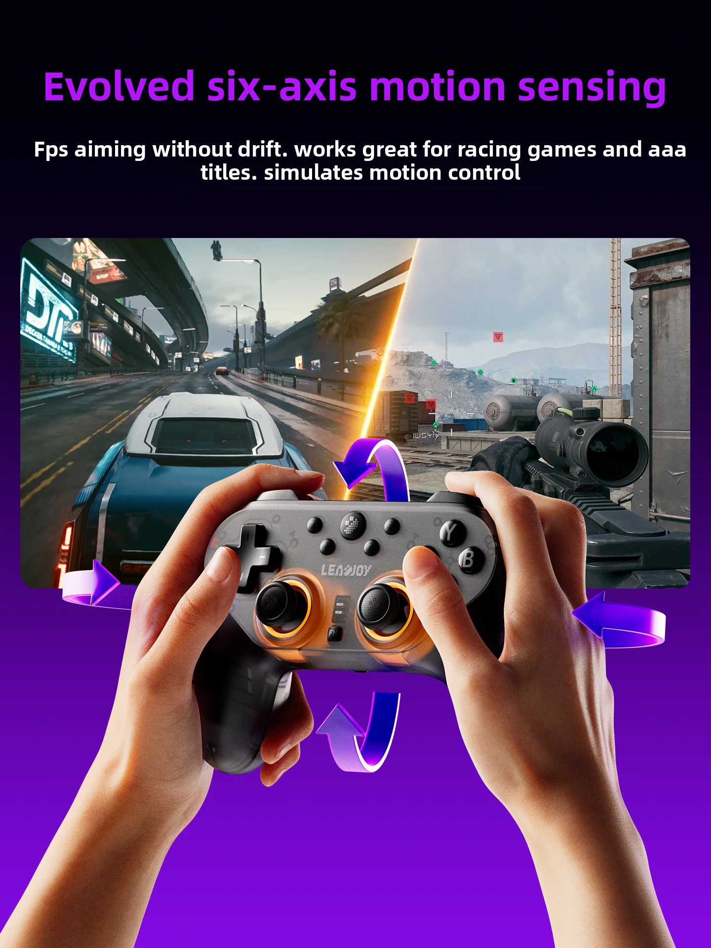 Pc Gaming Ps5 - คอนโทรลเลอร์เกมไร้สาย LeadJoy Saber Plus รูปแบบ PS5