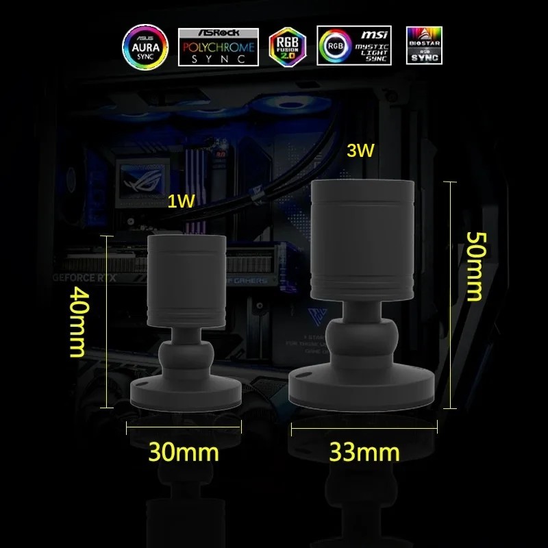 ไฟ LED QITU 1W 3W ARGB 5V 3Pin - Pc Gaming Compact บทวิจารณ์และราคา